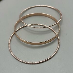 Elegant Rose Gold Bangle Set